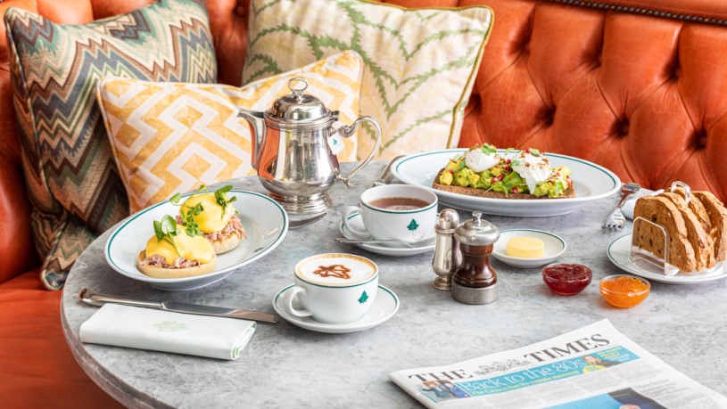 Brunch dishes on table at The Ivy Bath Brasserie